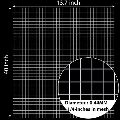image for SATINIOR 2 Sheets 13.7 x 40 Inches Chicken Wire Fence Wire Mesh Roll H