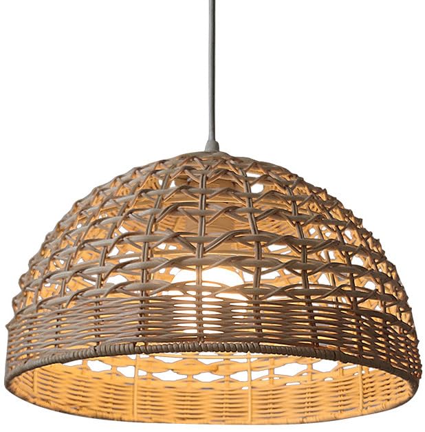 Lámpara colgante de mimbre y ratán vintage para decoración de restaurante y hogar