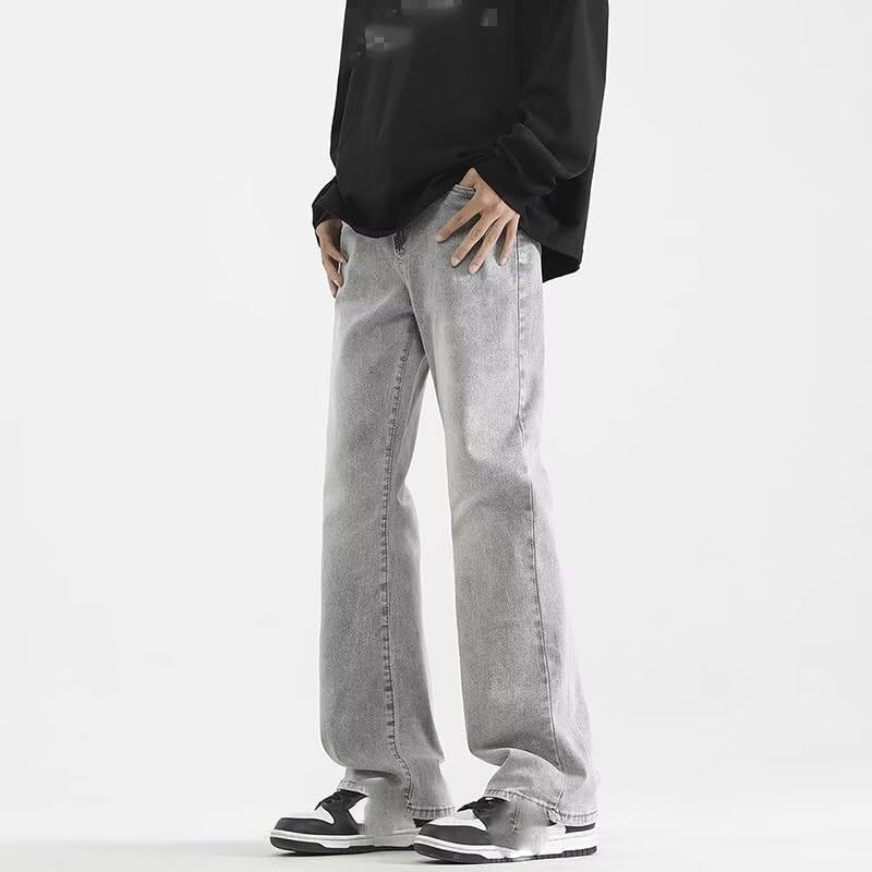 Men's Denim Spring Straight-Leg Casual Long Pants3