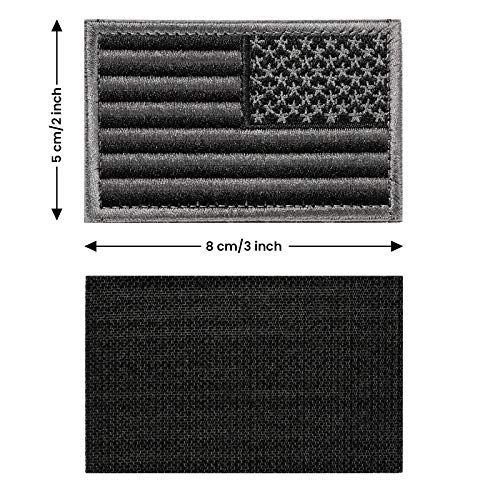 2 Pieces Tactical Usa Flag Patch American Flag Us United States Of America Regular And Reverse Military Uniform Emblem Patches (Army Green-2 Packs Reverse) #TOP1