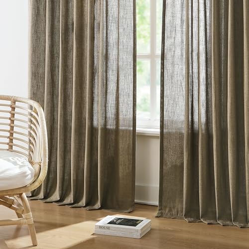 Vision Home Brown Pinch Pleated Light Filtering Curtains 112 inch Length - image 5