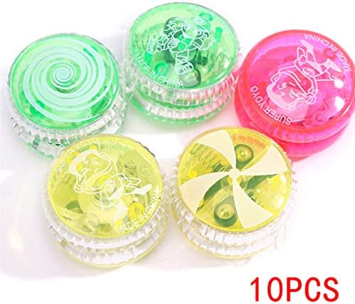 jiulonerst - 10 Pcs/Set Children Yo-Yo Luminous New LED Flashing Ball Party Game Toys Kids for Boys Girls