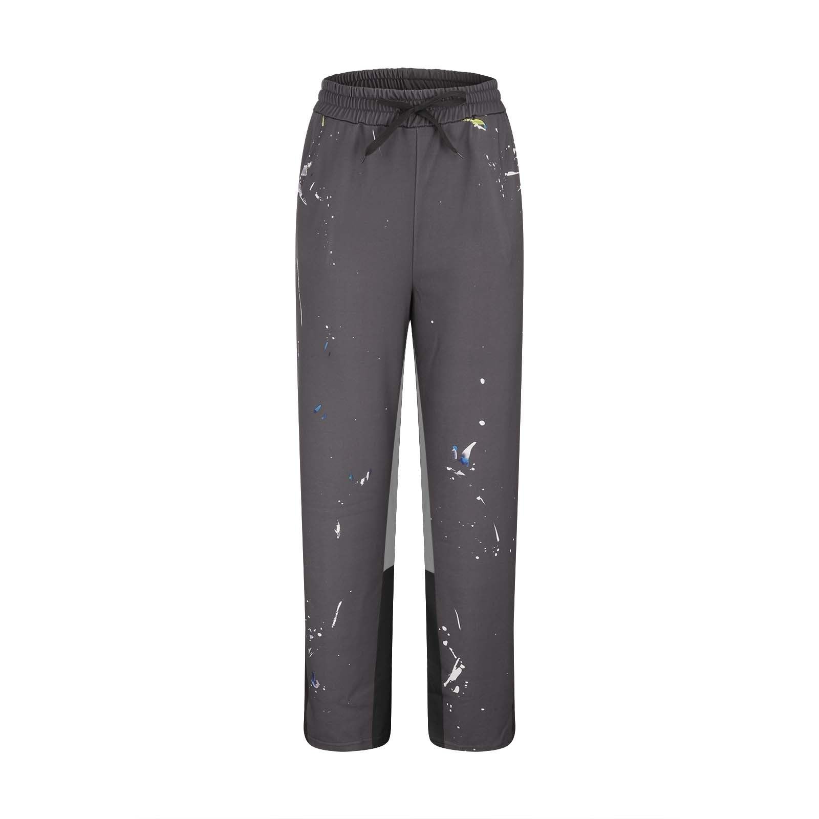 Pantaloni lunghi da uomo con tasche, pantaloni a zampa con elastico, con stampa, pantaloni harem, leggeri, pantaloni da allenamento, elasticizzati, pantaloni casual