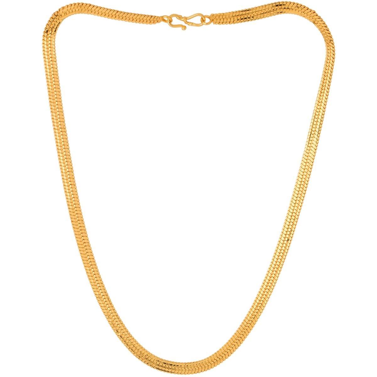 RITZ ART'S 1 Gram Gold Jewelry for Men & Women 18K Gold Plated Brass Chain 22 Inch Necklace | Textured Link Design Bark Fi... - Review, Price and Buying Guide