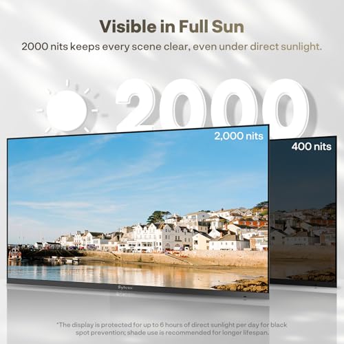 Image of SYLVOX Outdoor TV, 43 inch Full Sun TV 2000 nits, Ultra-Narrow Bezel