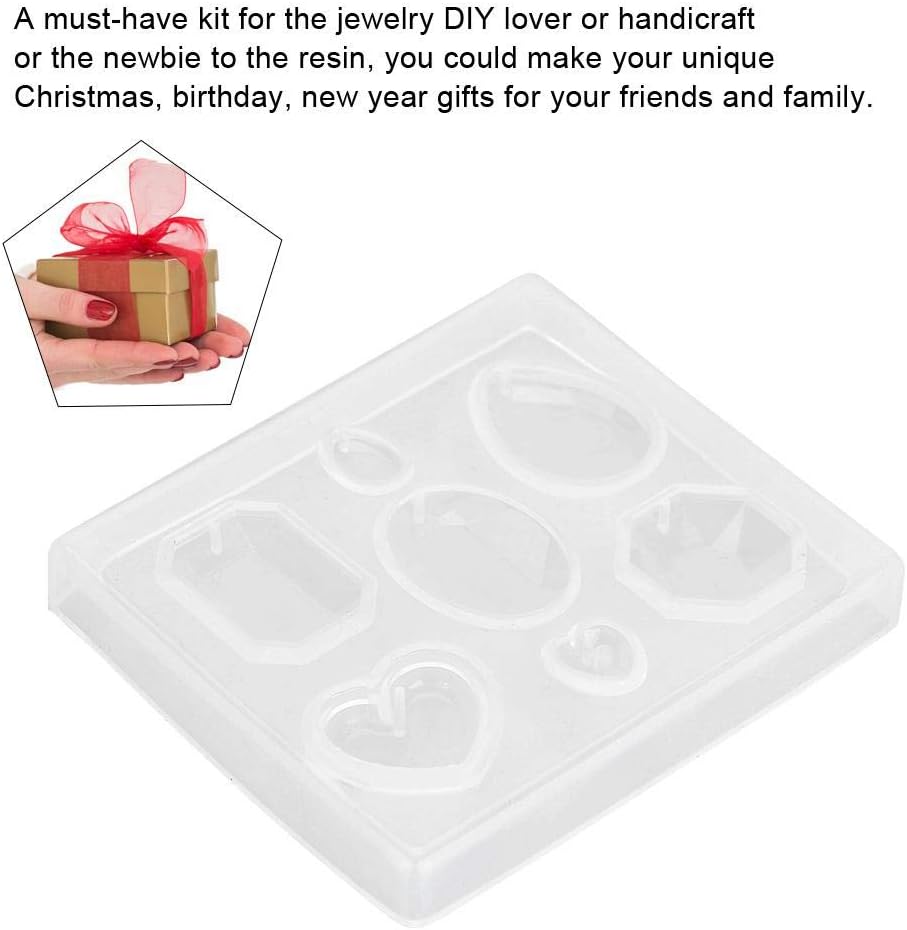 Jewellery Casting Moulds, Transparent Faceted Gemstones Silicone Mould for Jewellery Making DIY Craft Kit DIY Bracelet Keychain Tools - Image 4