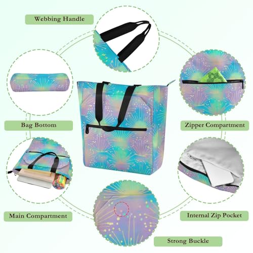 Bolsa para libros infantiles con cremallera y colorido diseño minimalista de tela 5
