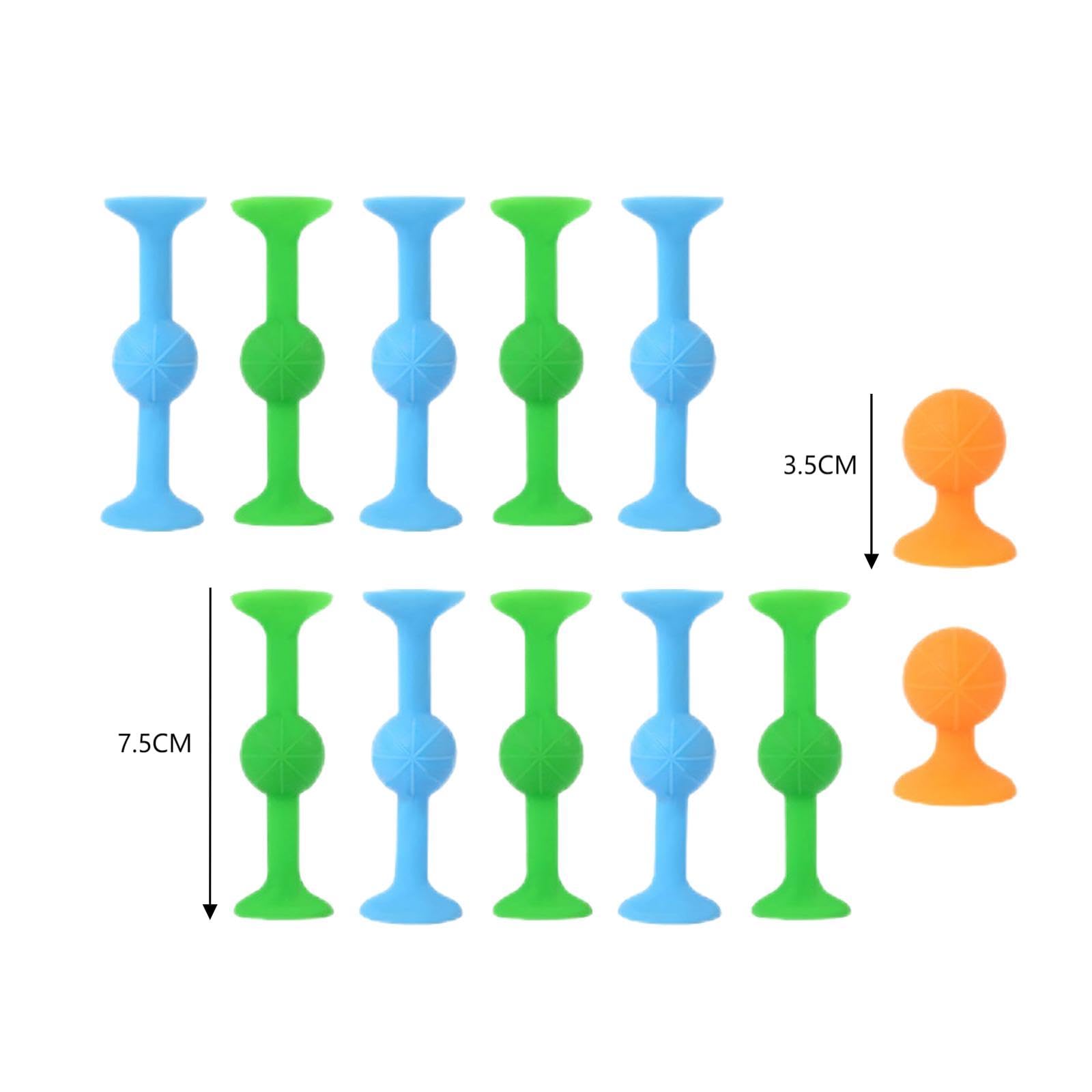 12pcs Suction Cup Dart HSYWSH Sucker Toys Pop Darts Sensory Sticks for Kids Release Stress Dart Toy Soft Silicone Suction Sticky Darts Throwing Toys Family Interactive Games Children (Multicolor A) - Image 2