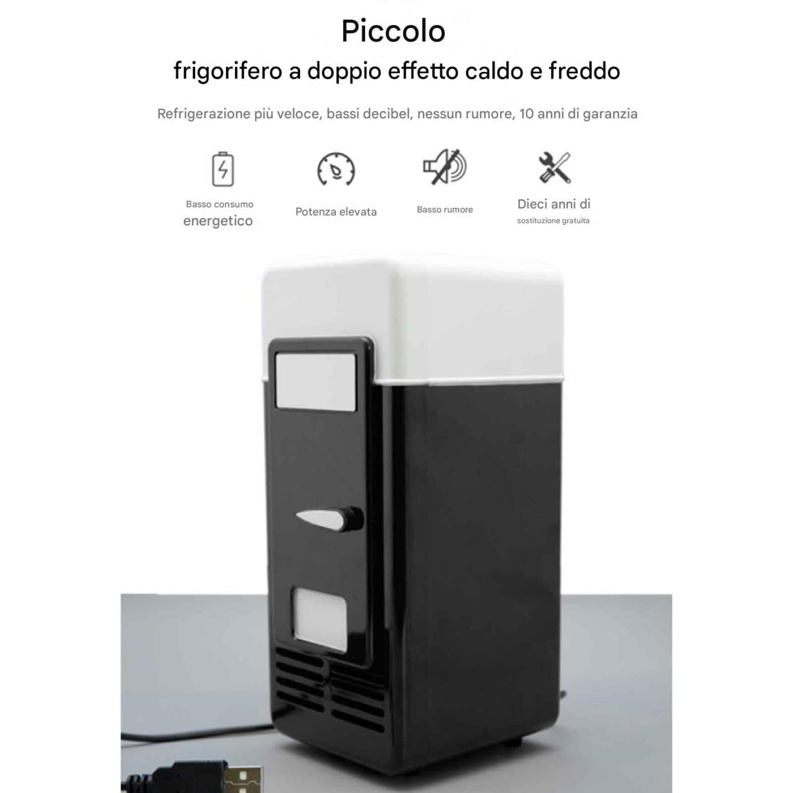 Frigo USB Per Bevande - Macchina Portatile Per Scaldare Le Bevande, Dispositivo Alimentato Da Mini Frigorifero, Apparecchio Compatto Per La Conservazione Degli Alimenti | Allestimento Del Dormitorio