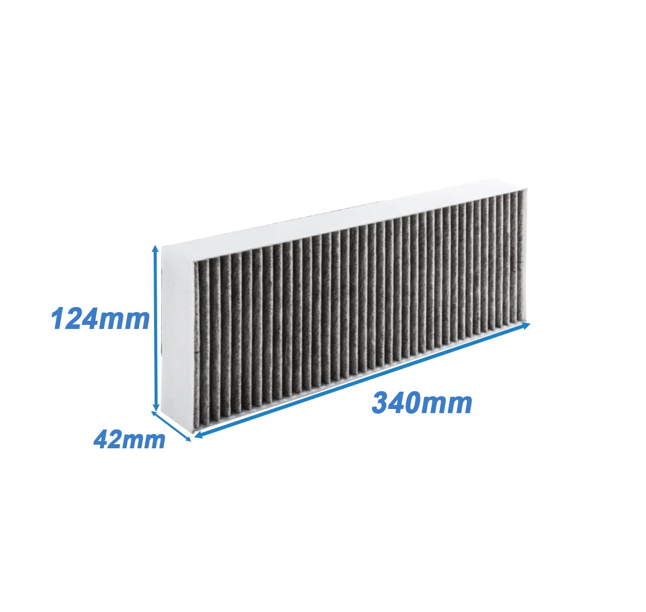 / 2x Filtro Carbón Activado/Compatible con BORA BAKFS/Compatible con BORA Basic GP4, BHU, BIU, BFIU para campana extractora, para campanas de cocina
