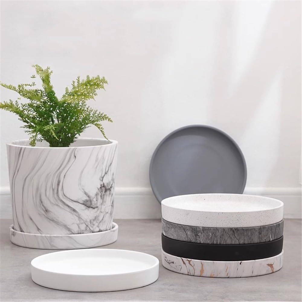 Okrągła podstawka pod doniczkę z imitacji marmuru, do salonu, balkonu, do ceramicznej podstawki pod doniczkę (dł.)