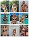 seamoly Women's 2 Piece Swimwear High Leg Thong Bikini Set Fashion Bowknot Textured Adjustable V Neck Swimsuit Black Medium