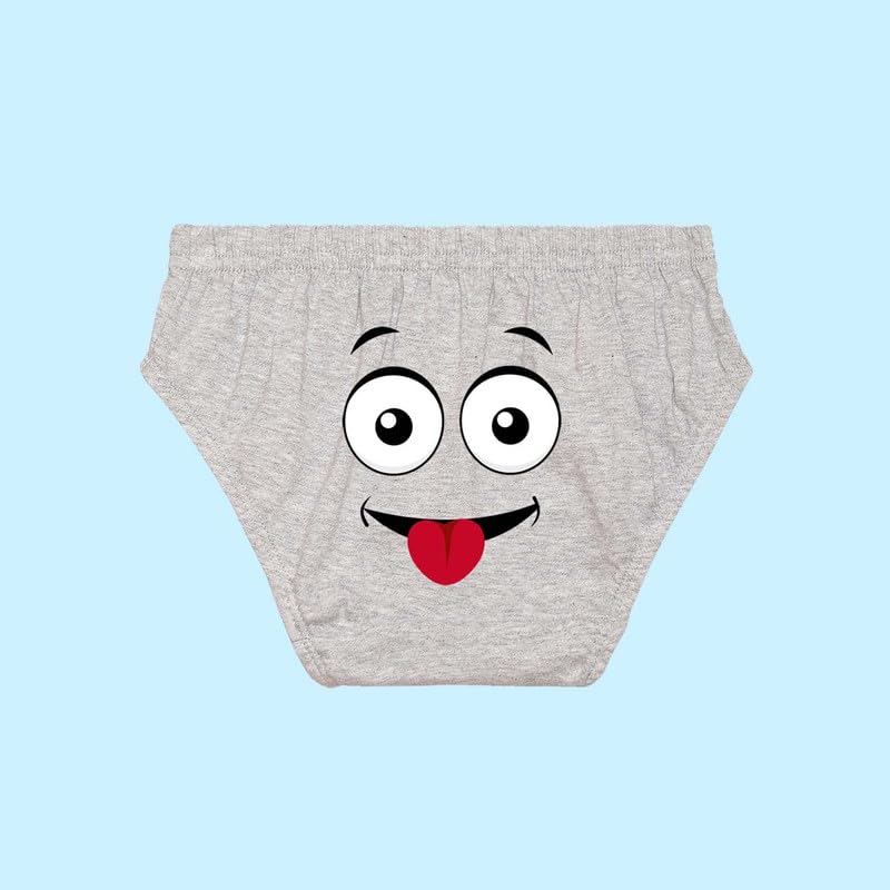 Image of Nusyl Boys Cotton Briefs for Kids | Face Print Underwear Innerwear | Soft Breathable Fabric | Comfortable Fit | 3-14 Years | Multiple Colors & Packs