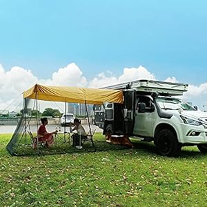 GJCrafts Tente de hayon de Voiture, Anti-Moustique & Résistante aux UV avec la Gaze B3 Tente de Camping pour SUV/RV/Bus, Camping en Plein air
