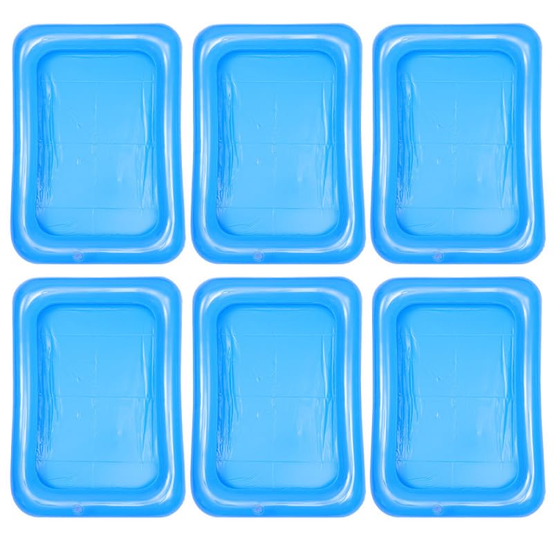 DOITOOL Inflatable Ice Serving Tray 23.6X17.7X5.1 Inch Transparent Cooler for Outdoor Bbq Picnic Pool Garden Beer Holder