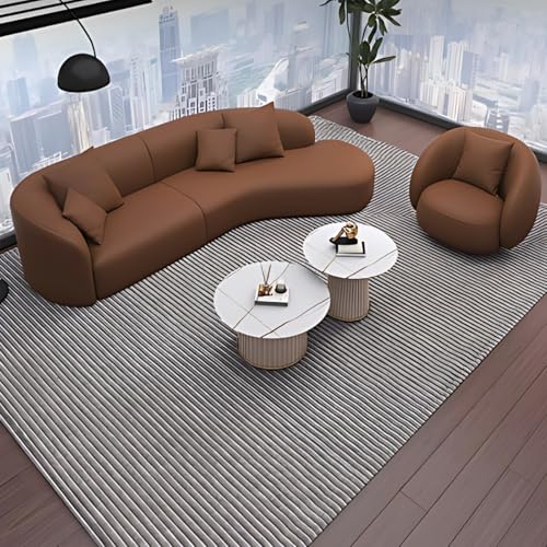 126IN Curved Sectional Sofa Set - Modern Couch Sets with