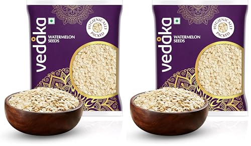 Image of Amazon Brand - Vedaka Raw Watermelon Seeds (Tarbuj Beej) | Seeds for Snacking | Gluten-Free | 100 gm (Pack of 2)