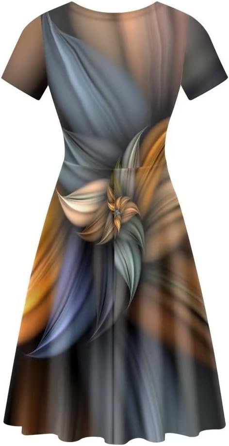 AmzPrint Kente African Ethnic Tribal Print Short Dress for Women Plus Size Colorful Bright Triangle Geometric Dress - Image 3