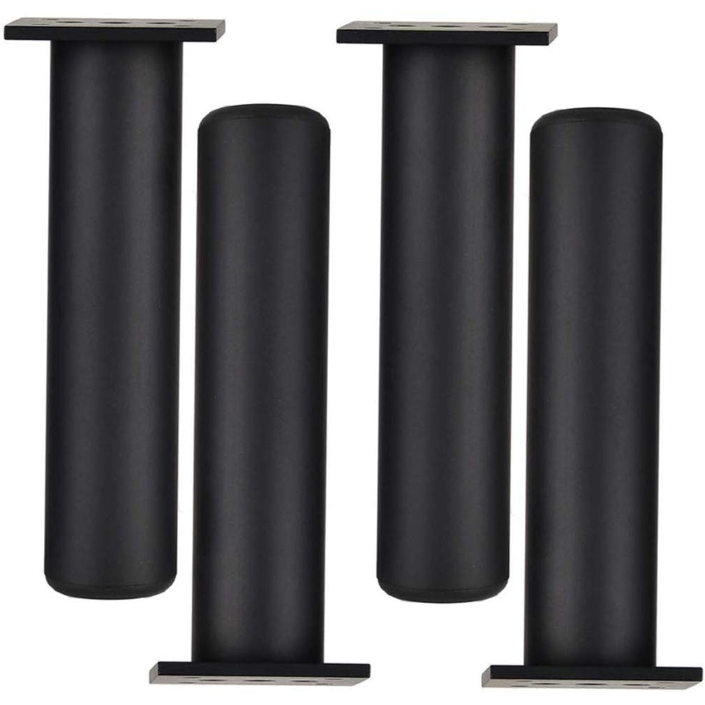 Patas de aluminio ajustables para muebles, paquete de 4 patas redondas que mejoran la altura para sofás, camas, armarios de TV y muebles de baño, patas de soporte de metal resistentes para decoración