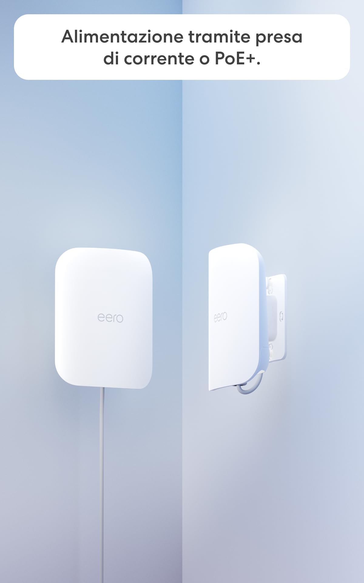 Router wi-fi mesh dual-band Amazon eero Outdoor 7 (ultimo modello) - Certificazione IP66, copertura fino a 1.390 m² all’aperto, con adattatore PoE+ da 30 W - Confezione da 1