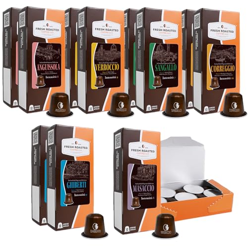 Fresh Roasted Coffee Espresso Pods for Nespresso OriginalLine, Italian Craft Espresso Variety, 120 Recyclable Aluminum Capsules