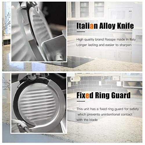 Commercial Meat Slicer 14 Inch Blade, Heavy Duty Food Slicer Aluminum Deli 1/2 Hp, Preppal Ppsl-14 #TOP3