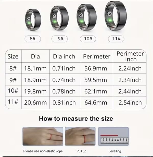 Image of X-SKY Smart Ring Fitness Tracker with Heart Rate, SpO2, Sleep & Stress Monitor, 5ATM Waterproof, Bluetooth 5.2, Steps, Calories & Activity Tracking, Skin Temperature, Touch Control, 33+ Languages