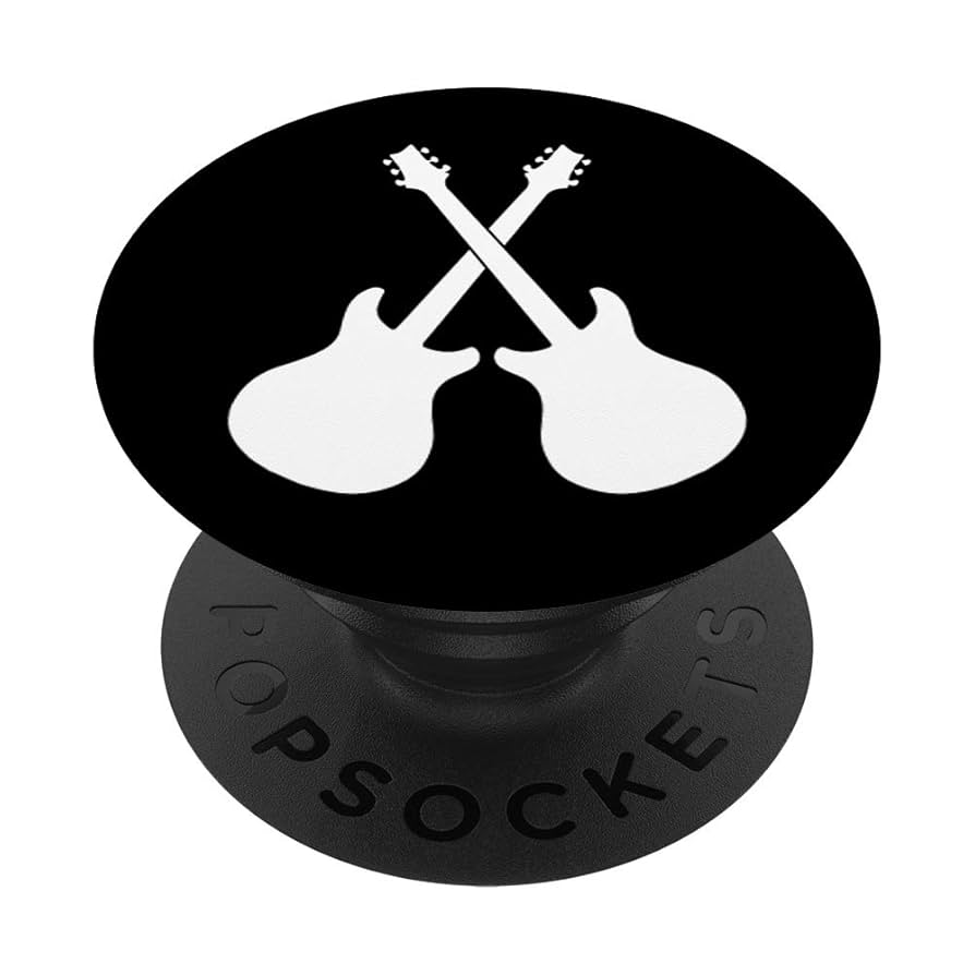 アート・デザイン・音楽 kruherstars Amazon.com: 2 Crossed Cool White Electric Guitars Design