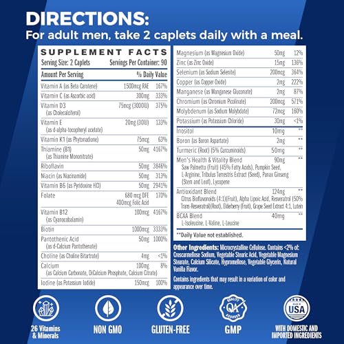Ultra 360 Multivitamin for Men, Men's Multivitamin with Herbs & Antioxidants for Energy & Performance, Supplement with Vitamin A, C,... - Image 2