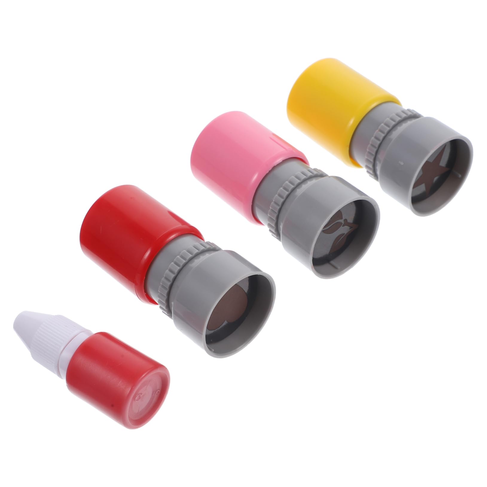 STOBOK 2 Set Di Timbri Ergonomici Per Insegnanti Forniture Scolastiche Timbri Fotosensibili in Plastica Vibrante Indispensabili Per Laula 3 Pezzi*2