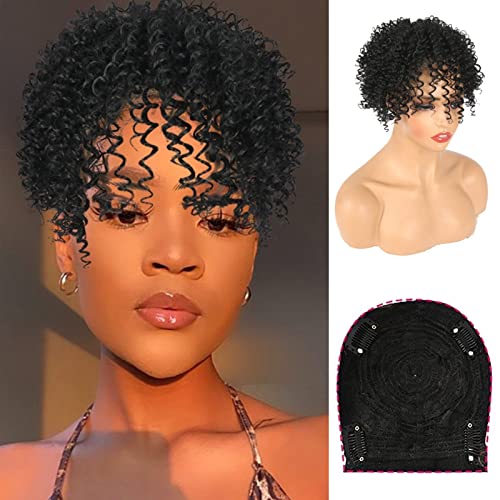 Oseti Short Black Afro Kinky Curly Hair Topper...