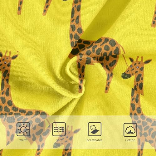 Wusikd Colored Giraffe Girls Underwears Cotton Orange Girls Briefs Soft Toddler Underwear 5T3