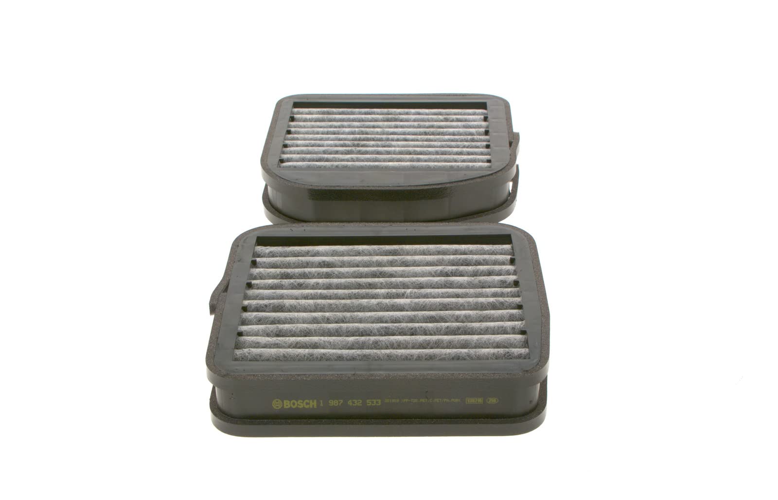 Bosch Filtro Abitacolo ai Carboni Attivi R2533, Filtro di Ricambio - Contro cattivi odori, polline e polvere per un'aria più pulita all'interno del veicolo - 2 Filtri | Compatibile con: MAYBACH 57, 62, MERCEDES-BENZ E-CLASS, E-CLASS Pritsche/Fahrgestell,