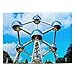 Bélgica Bruselas Atomium Rompecabezas para Adultos, 500 Piezas de Madera, Regalo de Viaje, Recuerdo, 20.4 x 15 Pulgadas