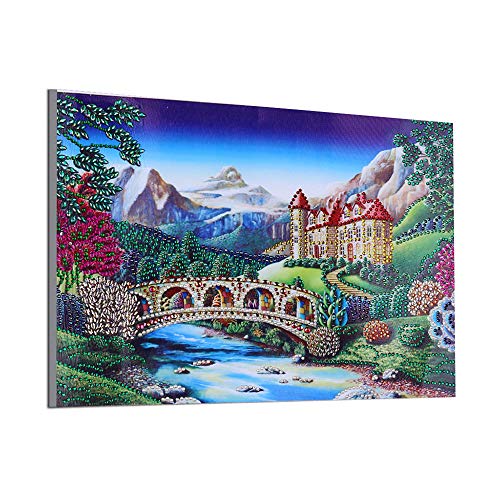 Leeofty DIY 5D Pintura Diamante Kits DIY Broca Pintura Diamante Needlework Pintura De Cristal Strass