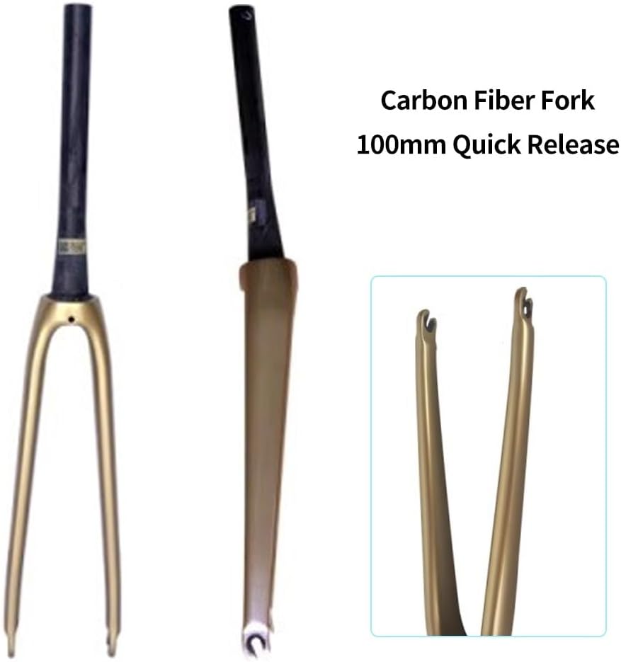 700C Road Bike Frameset 47 53cm Cr-Mo Steel Bike Frame Quick Release Frame F100mm R130mm QR BSA BB68mm C Brake Carbon Fiber Fork(53cm)