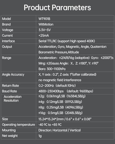 Accelerometer Sensor Witmotion 10-Achsen IMU Modul