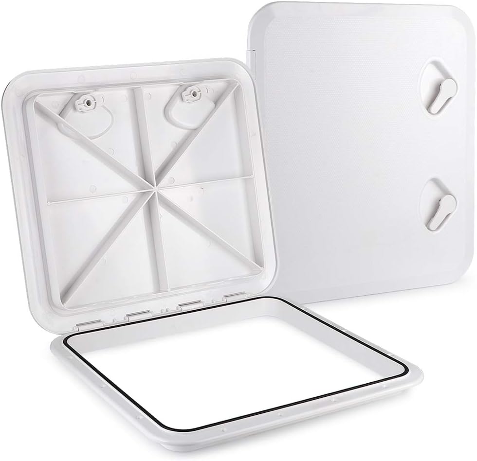 aqxreight Marine Deck Lid Yacht RV Boat Accessories 460x510mm 18.1x20.1in RE 460 510 Rubber This Deck Plate Weatherproofing Mounted Ver Deck LidDeck PlateMarine Deck PlateBoat PartsYacht
