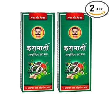 Karamati Ayurvedic Thanda Tel/Hair Cool Oil Combo Pack of 2 (200ml x 2 = 400ml)