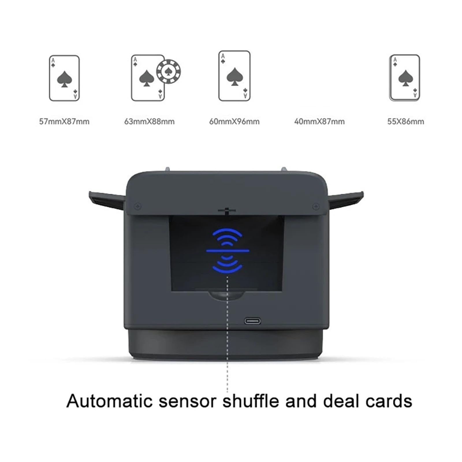 Mélangeur de Cartes électrique 2 en 1 entièrement Automatique avec écran LCD Compact et Portable