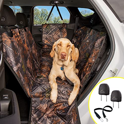 Meadowlark 5-in-1 Dog & Child Car Seat Cover Back Seat, Heavy Duty Waterproof Non-slip Hammock Bench Trunk Liner Passenger Mat for Cars SUVs & Trucks – Free Seat Belt & Headrest Cover STD – Brown Camo Meadowlark 5-in-1 Dog & Child Car Seat Cover Back Seat, Heavy Duty Waterproof Non-slip Hammock Bench Trunk Liner Passenger Mat for Cars SUVs & Trucks – Free Seat Belt & Headrest Cover STD – Brown Camo