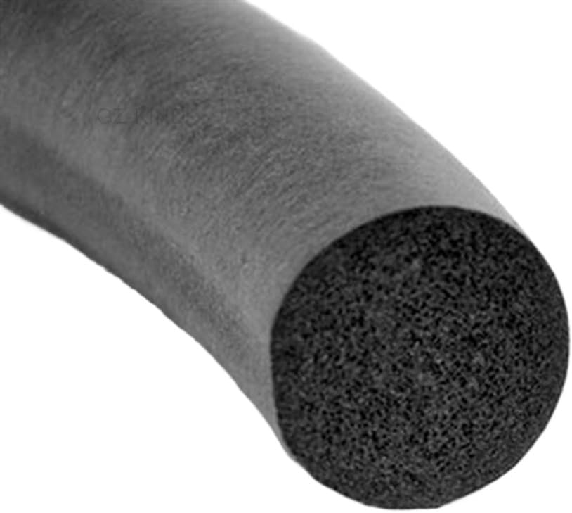 Lock washers 2M Black Foam Round Sponge Wire, Diameter 2-20mm Rubber EPDM Gasket Panel, Thick Foam Rubber Weather Stripping(8mm)