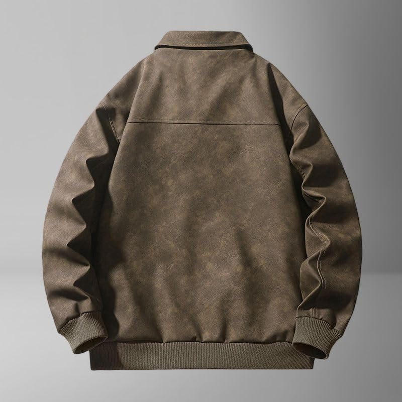 Veste de motard en cuir synthétique souple et confortable - 4