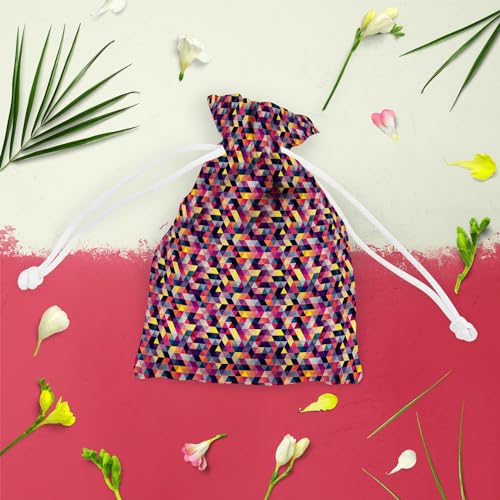 Image of ArtzFolio Triangled D1 | Pouch Wrist Potli Bag | Bag for Weddings & Casual Parties