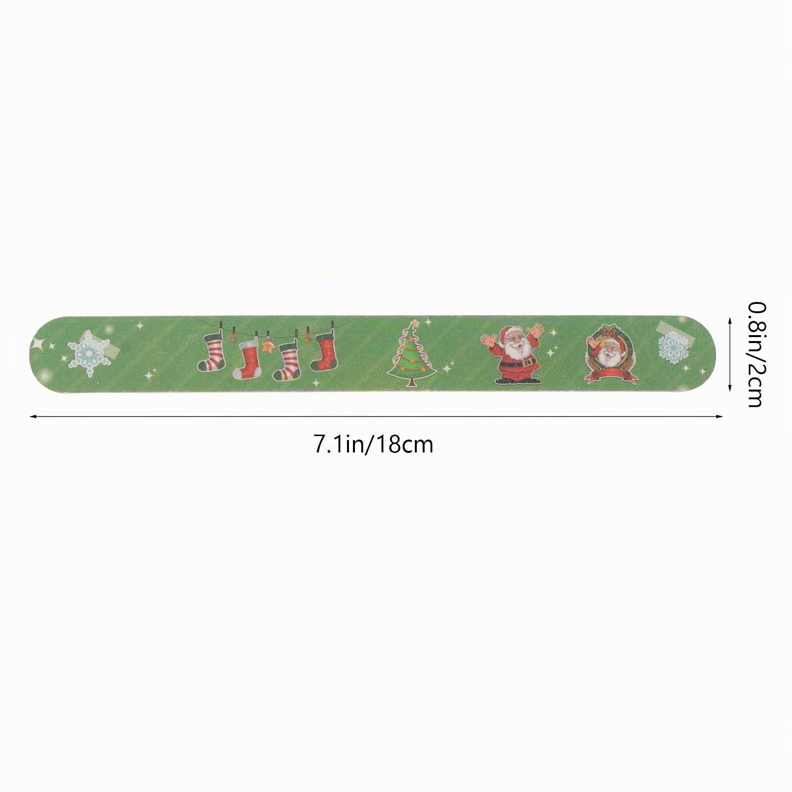 Healvian 12 Pezzi Lima Per Unghie Professionale Natalizie Lime Per Unghie Natalizia Tavole Smerigliate a Doppia Natalizi Lime a Tema Natalizio Per Manicure Pedicure E Lucidatura Donna