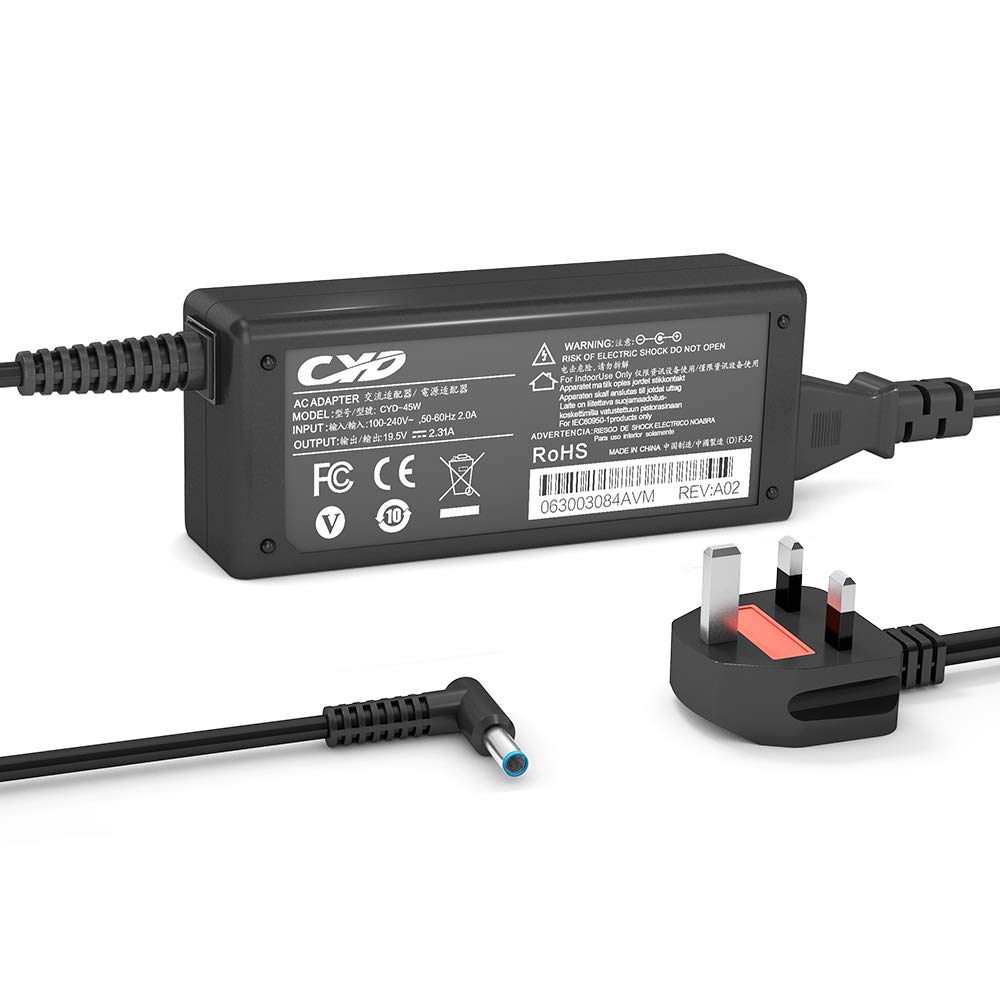 QYD45W PowerFast Replacement for Laptop-Charger HP Split 13 x 2 13-g100 13-g200 13-g110dx 13-g118ca 13-m100 13-m110ca 13t-g100 13t-m000 13t-m1000 15-Ba009dx,Extra 3.94ft Notebook DC Adapter Cable