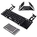 Produktbild Faltbare Bluetooth Tastatur, EC Technology QWERTZ Layout Klein Faltbar Keyboard, Mini Falttastatur mit Touchpad, 3 Bluetooth Kanal & Stand Kompatibel mit Android Windows IOS Smartphone Handy iPad