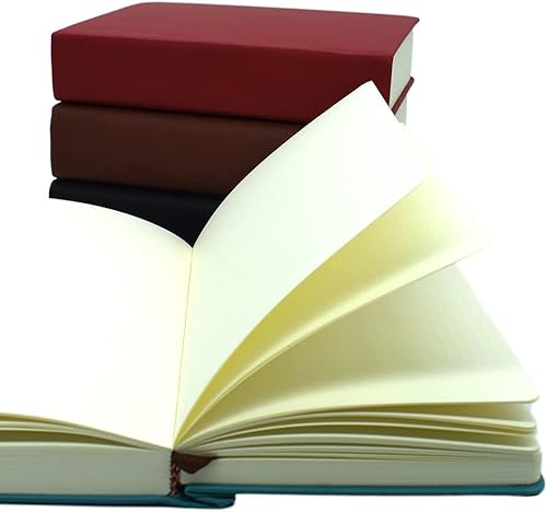 Miniatura 5 de TREXD - Cuaderno de hojas en blanco súper grueso A4A5A6, suministros de oficina de cuero, bloc de notas de negocios, papel blanco marfil, agenda de