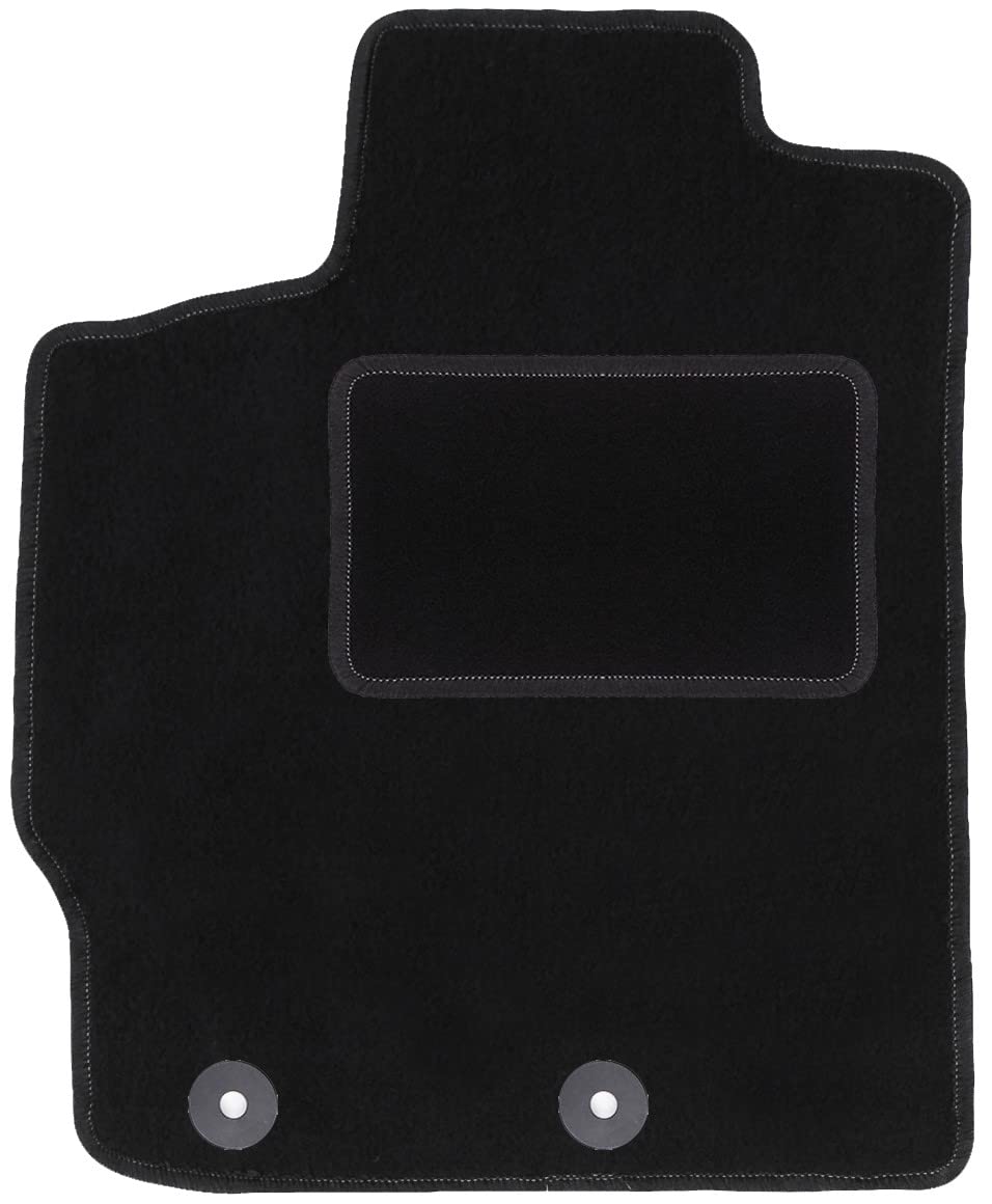 Set Di Tappetini In Velluto Per Toyota Yaris II (2005-2011) - 2 Pezzi Anteriori, Su Misura, Antiscivolo, Rinforzo Saldato, Colore Nero