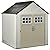 Rubbermaid Resin Outdoor Storage Shed With Floor (7 x 7 Ft), Weather Resistant, Beige/Brown, Organization for Home/Backyard/Garden Tools/Lawn Mower/Bike Storage/Pool Supplies